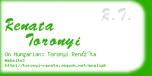 renata toronyi business card